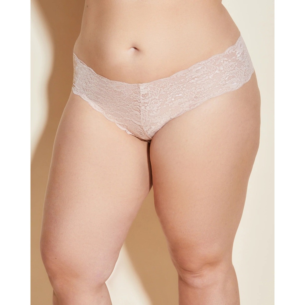 Cosabella Made In Italy Never Say Never Cutie Low Rider Thong Pink Lace Panty 2X